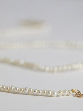 Catbird Baby Pearl Collar Necklace with 4 inch 14k gold extender